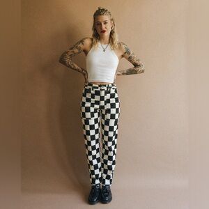 P&Co Service Fatigue Pants – Black Checkerboard